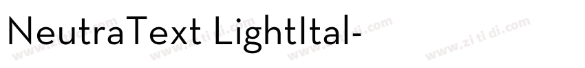 NeutraText LightItal字体转换